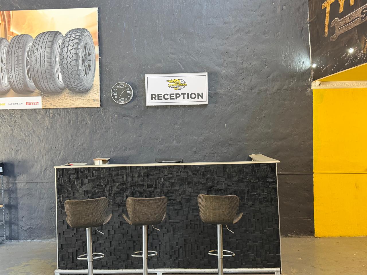 Clean reception and waiting area
